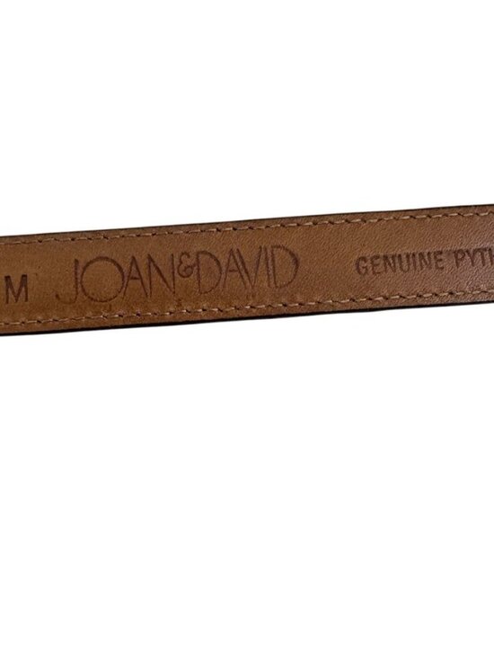 Vintage Joan & David Tan Beige Retro Rodeo Genuine Python Skinny Dress Belt Sz M main image 5